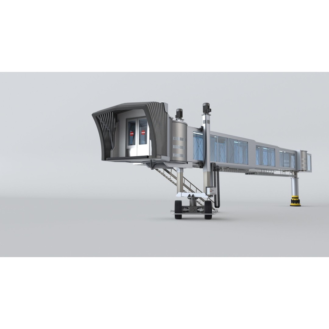 Airport Passenger Bridge 3D Model – Rigged Animation Asset, FBX, OBJ - View 44