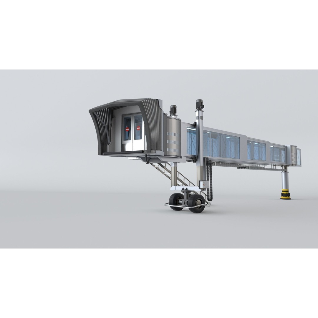 Airport Passenger Bridge 3D Model – Rigged Animation Asset, FBX, OBJ - View 45