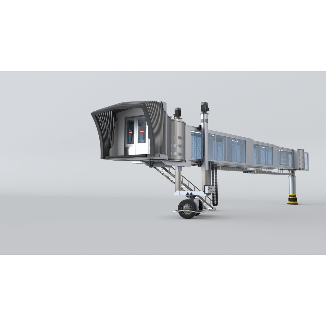 Airport Passenger Bridge 3D Model – Rigged Animation Asset, FBX, OBJ - View 46