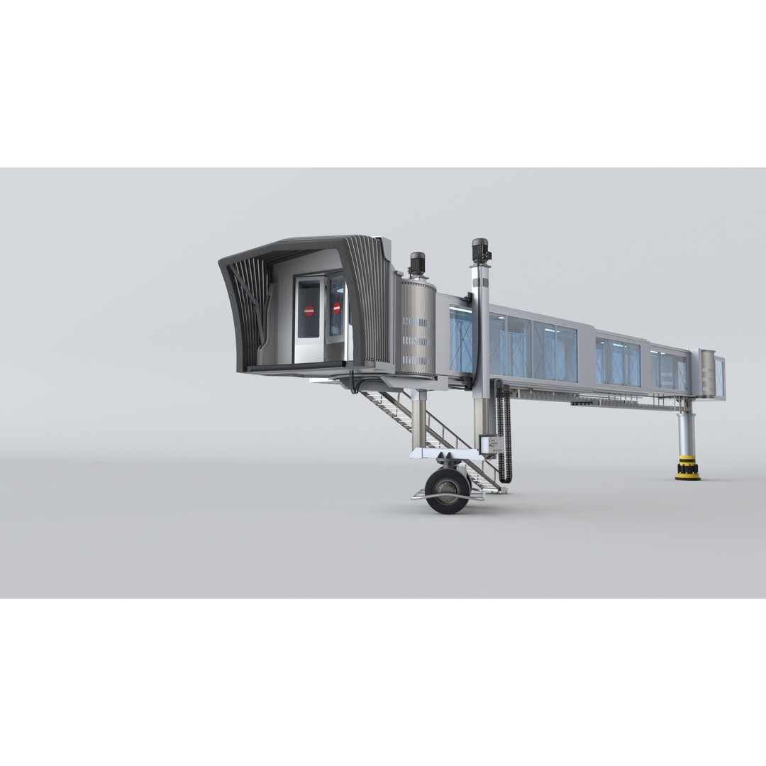 Airport Passenger Bridge 3D Model – Rigged Animation Asset, FBX, OBJ - View 48