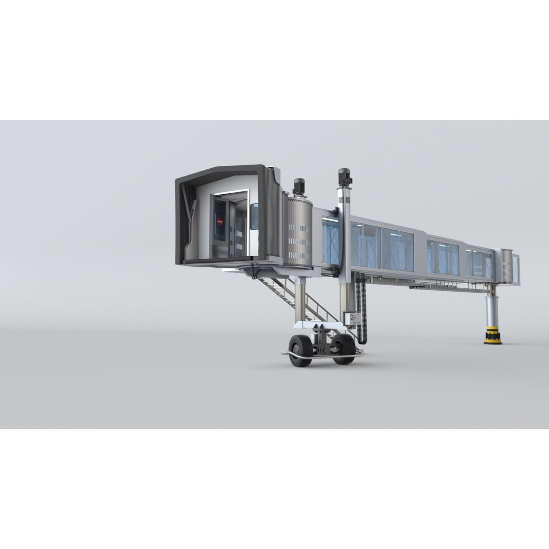 Airport Passenger Bridge 3D Model – Rigged Animation Asset, FBX, OBJ - View 50