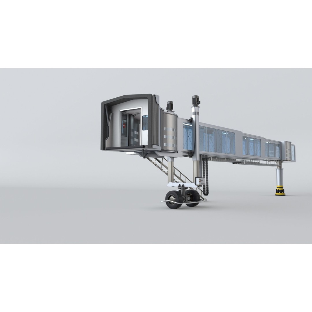 Airport Passenger Bridge 3D Model – Rigged Animation Asset, FBX, OBJ - View 51
