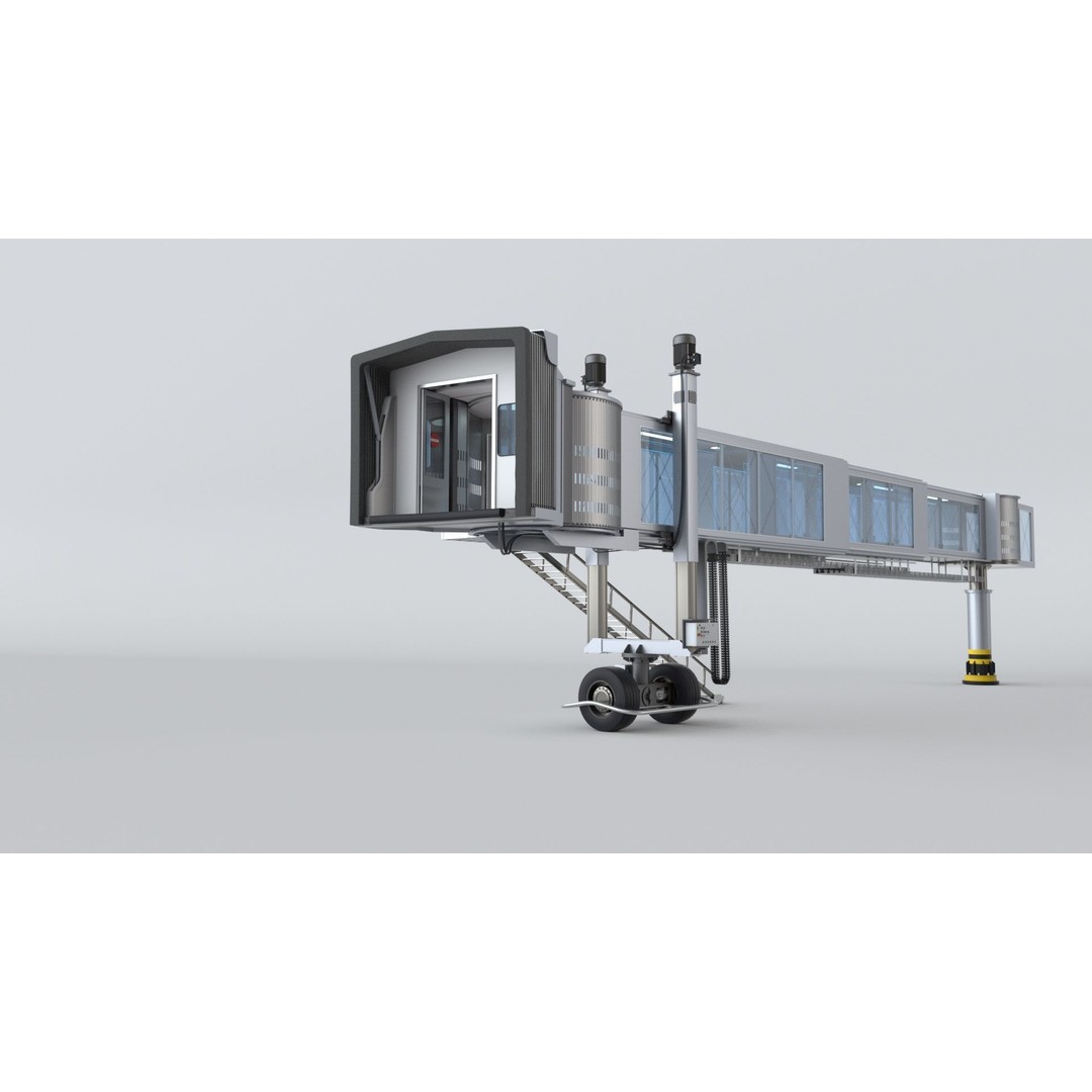 Airport Passenger Bridge 3D Model – Rigged Animation Asset, FBX, OBJ - View 52