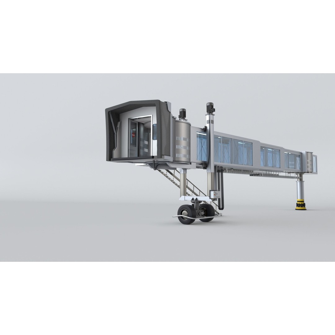 Airport Passenger Bridge 3D Model – Rigged Animation Asset, FBX, OBJ - View 53
