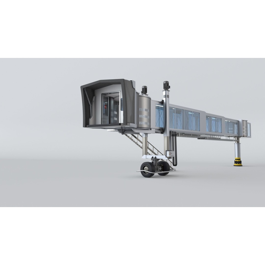 Airport Passenger Bridge 3D Model – Rigged Animation Asset, FBX, OBJ - View 54