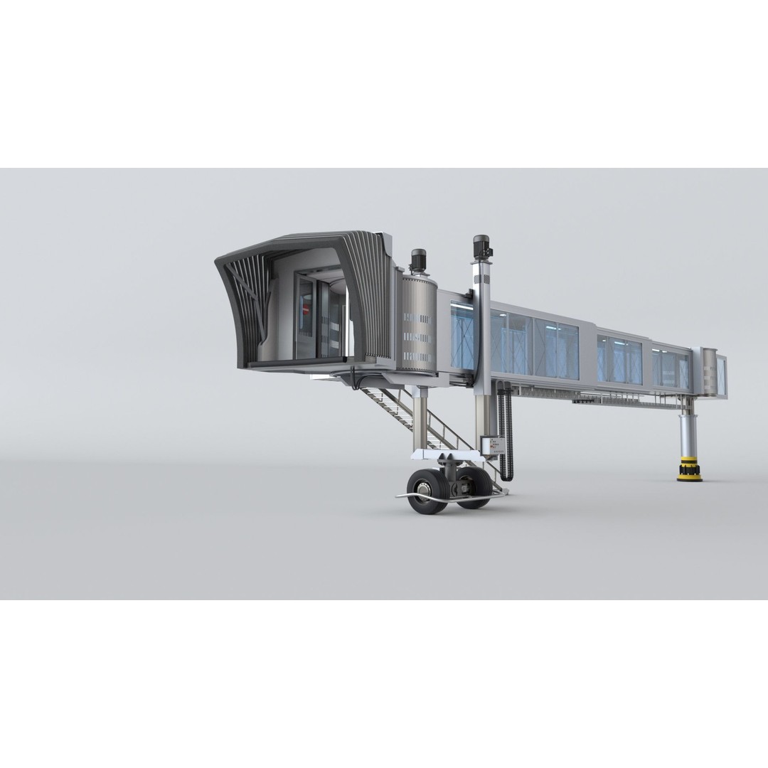 Airport Passenger Bridge 3D Model – Rigged Animation Asset, FBX, OBJ - View 58