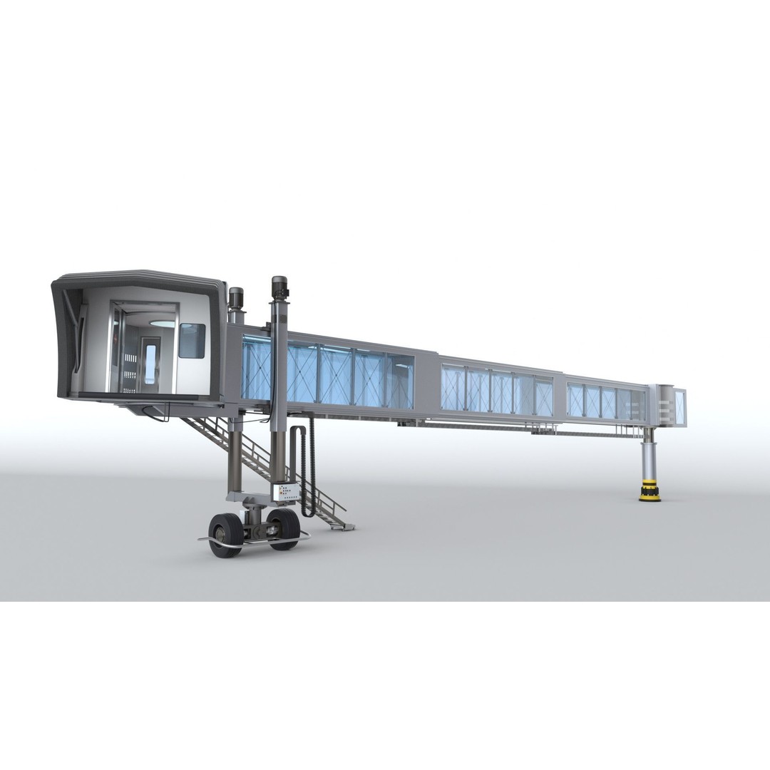 Airport Passenger Bridge 3D Model – Rigged Animation Asset, FBX, OBJ - View 74