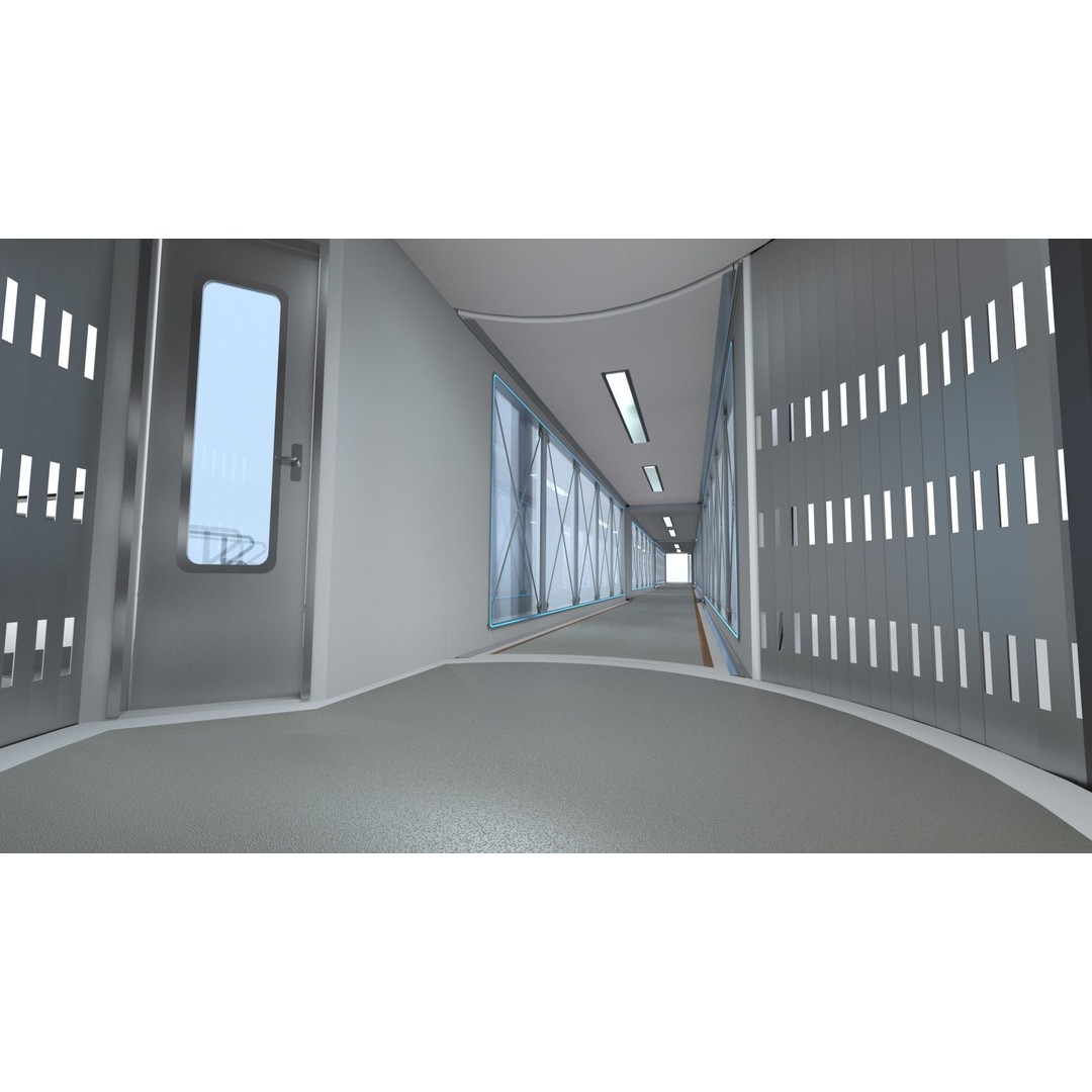 Airport Passenger Bridge 3D Model – Rigged Animation Asset, FBX, OBJ - View 77
