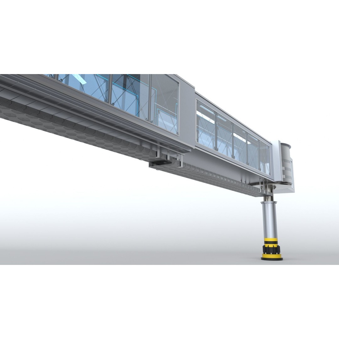 Airport Passenger Bridge 3D Model – Rigged Animation Asset, FBX, OBJ - View 79