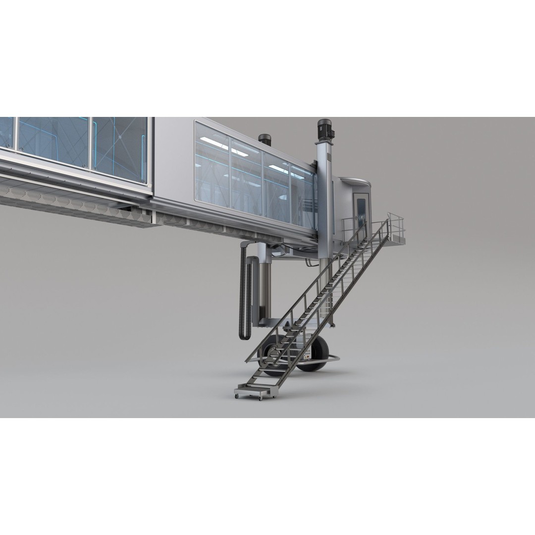 Airport Passenger Bridge 3D Model – Rigged Animation Asset, FBX, OBJ - View 81
