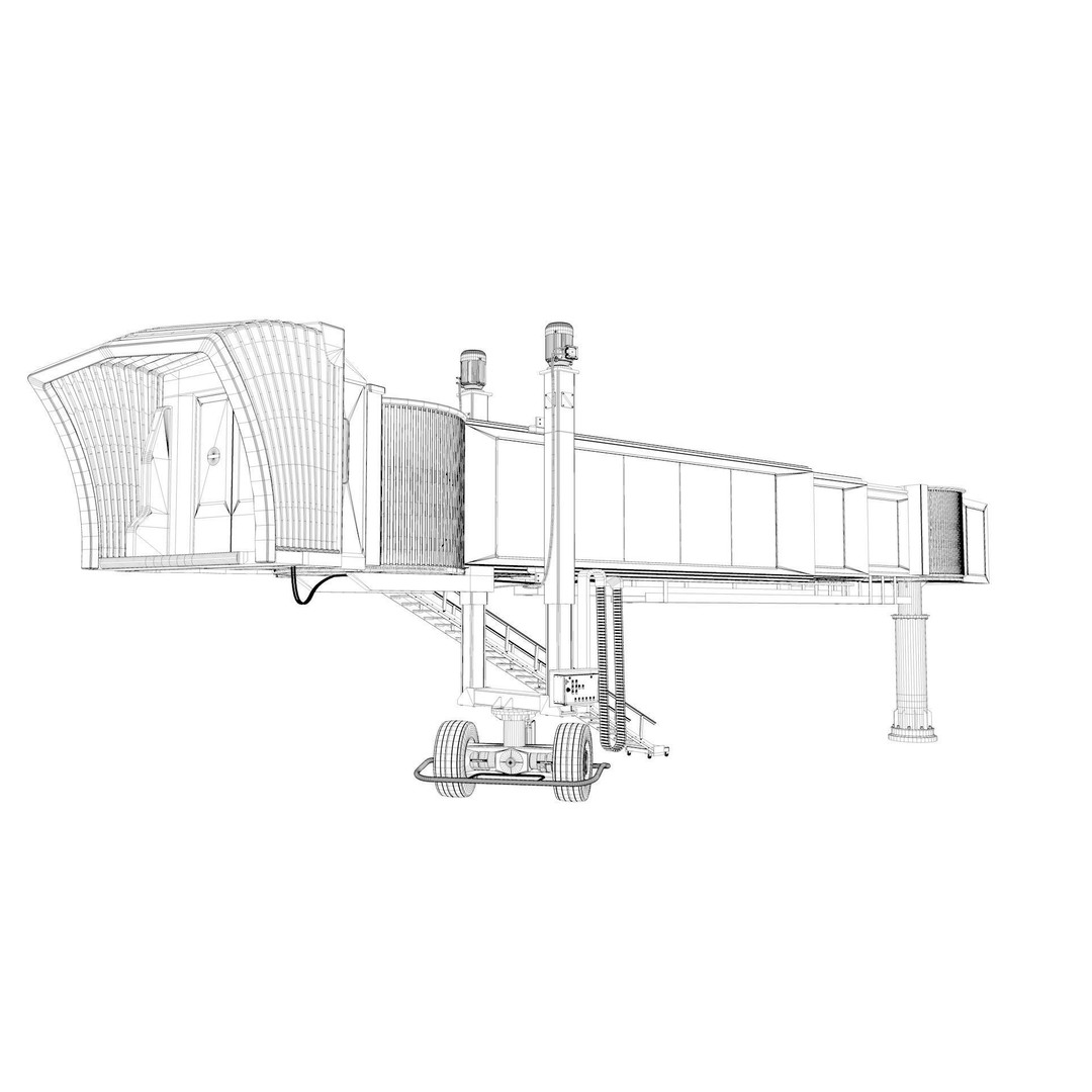 Airport Passenger Bridge 3D Model – Rigged Animation Asset, FBX, OBJ - View 83