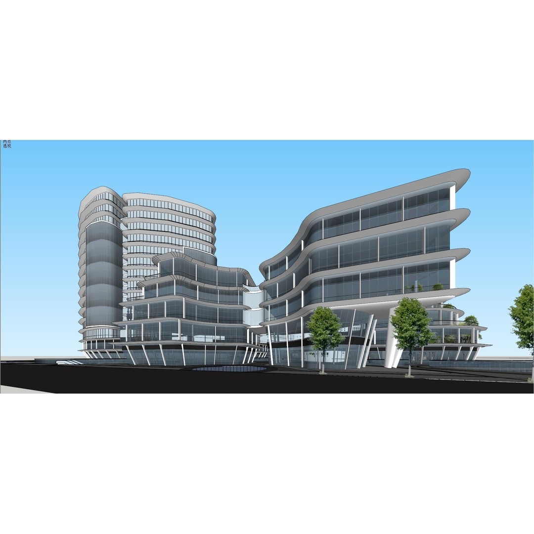 Shanghai Yangpu 3D Model – Detailed Architectural Street Scene, FBX - View 4