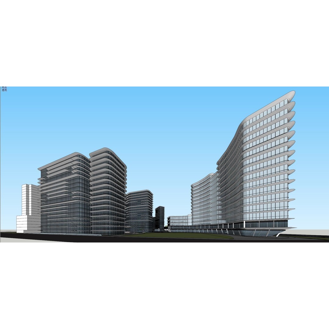 Shanghai Yangpu 3D Model – Detailed Architectural Street Scene, FBX - View 5