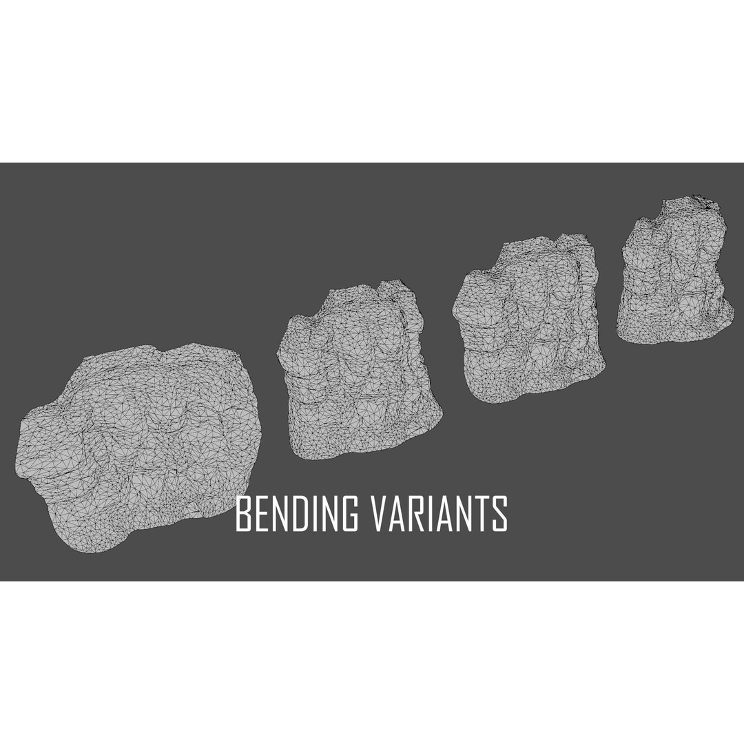Forest Cliffs and Slope 3D Model – Low Poly Game Ready Asset, FBX, OBJ - View 20