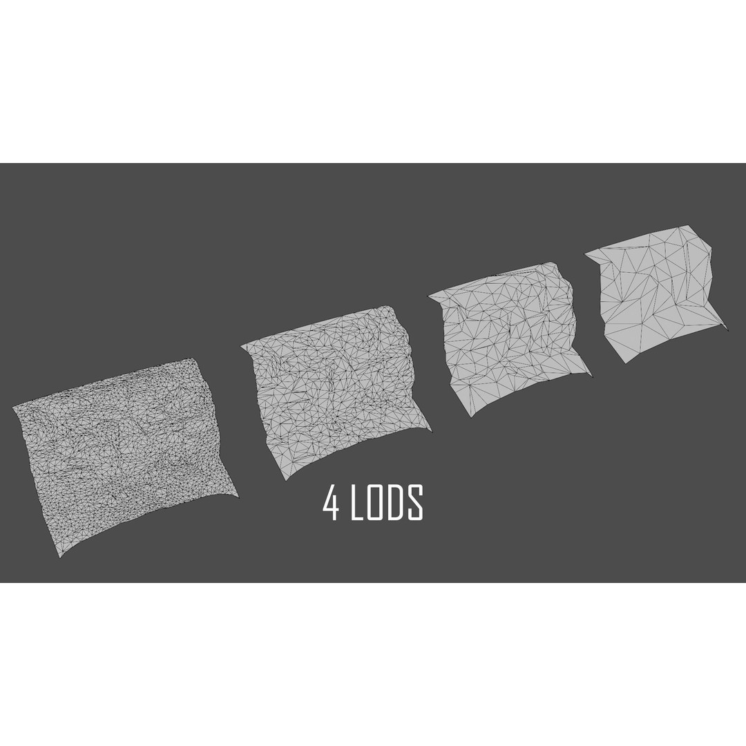 Forest Cliffs and Slope 3D Model – Low Poly Game Ready Asset, FBX, OBJ - View 30