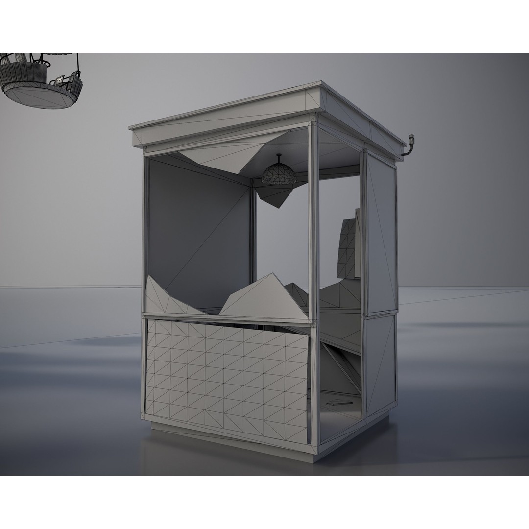 Old Ferris Wheel 3D Model – Low Poly PBR Game Asset, FBX - View 26