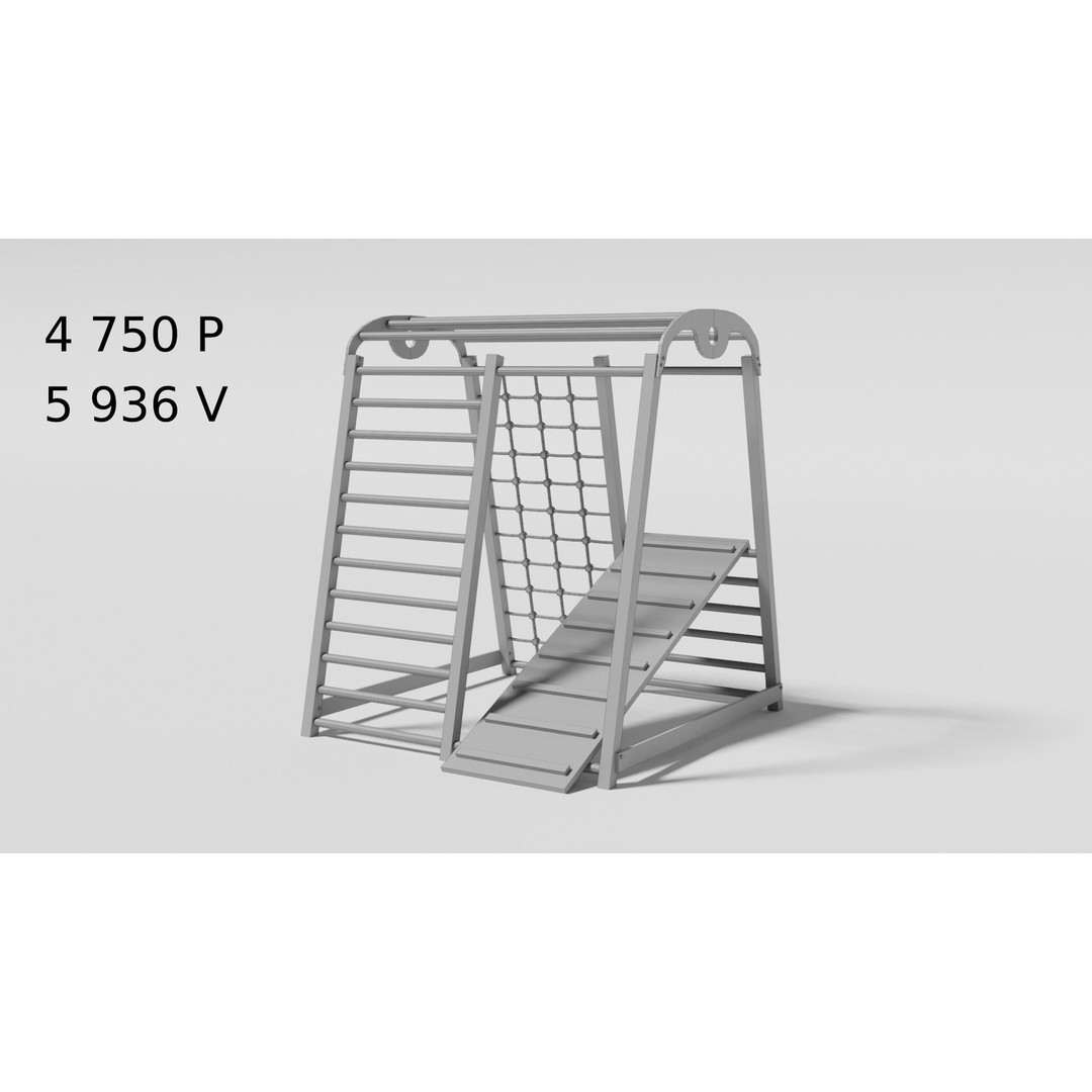 Playground Equipment 3D Model – Low Poly Outdoor Pack, FBX, OBJ
