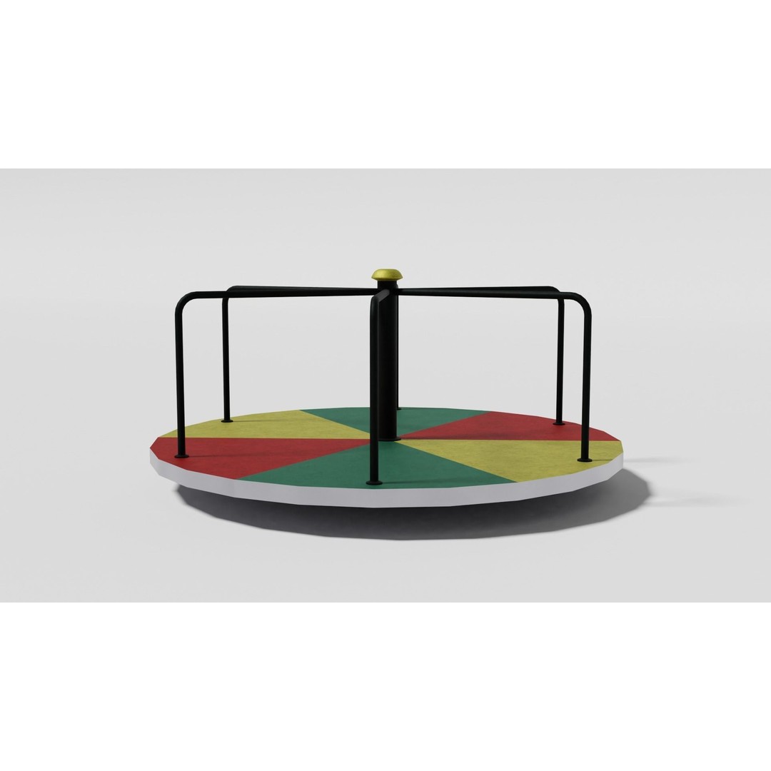 Playground Equipment 3D Model – Low Poly Outdoor Pack, FBX, OBJ - View 22