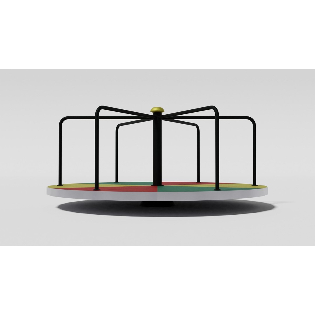 Playground Equipment 3D Model – Low Poly Outdoor Pack, FBX, OBJ - View 23