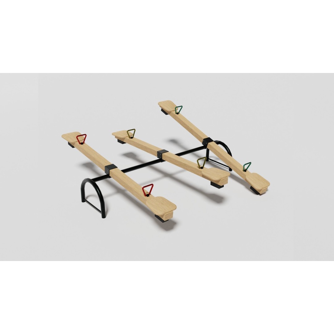 Playground Equipment 3D Model – Low Poly Outdoor Pack, FBX, OBJ - View 26