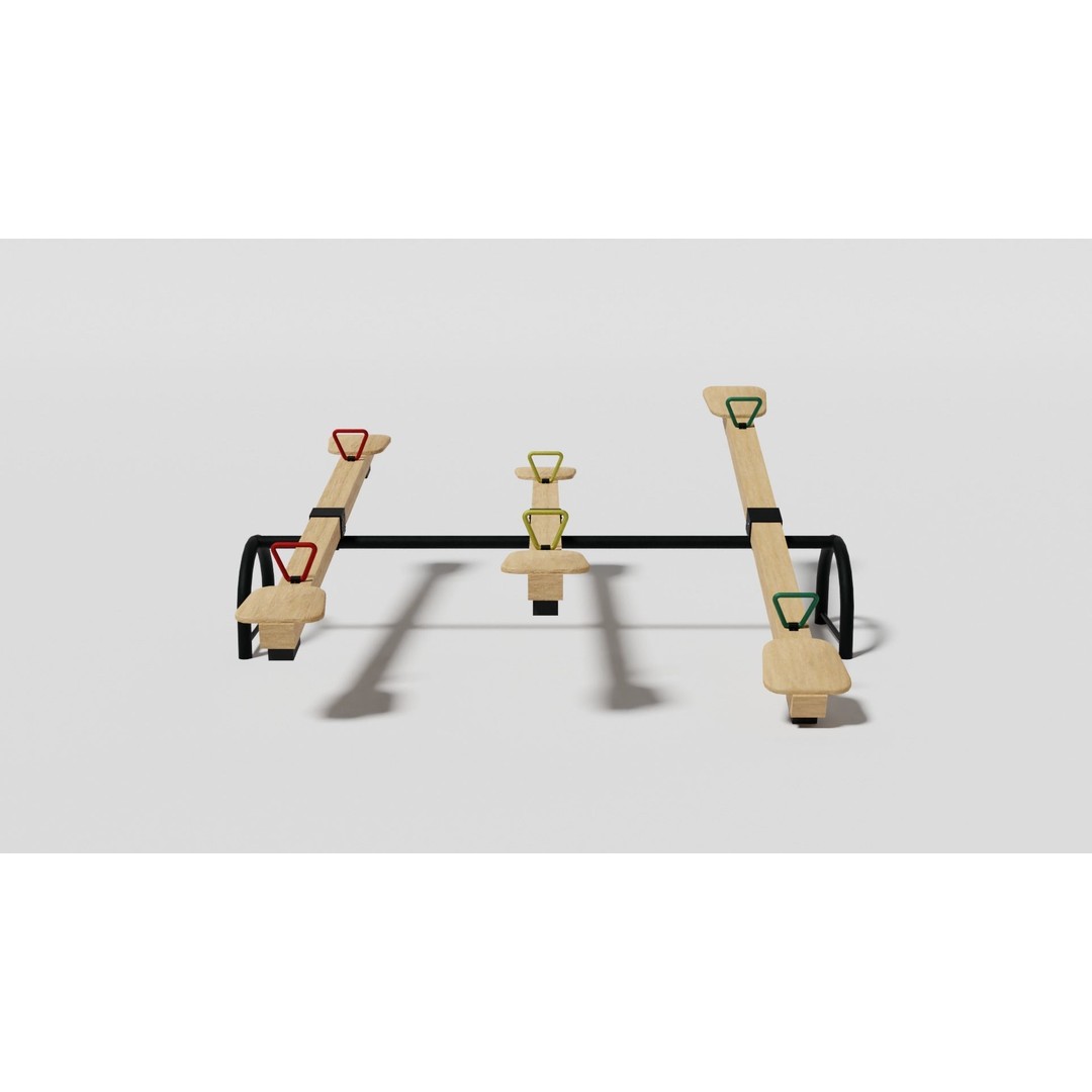 Playground Equipment 3D Model – Low Poly Outdoor Pack, FBX, OBJ - View 28