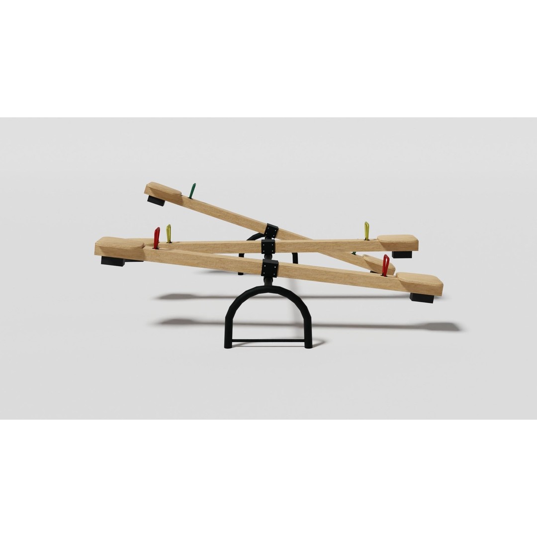 Playground Equipment 3D Model – Low Poly Outdoor Pack, FBX, OBJ - View 29
