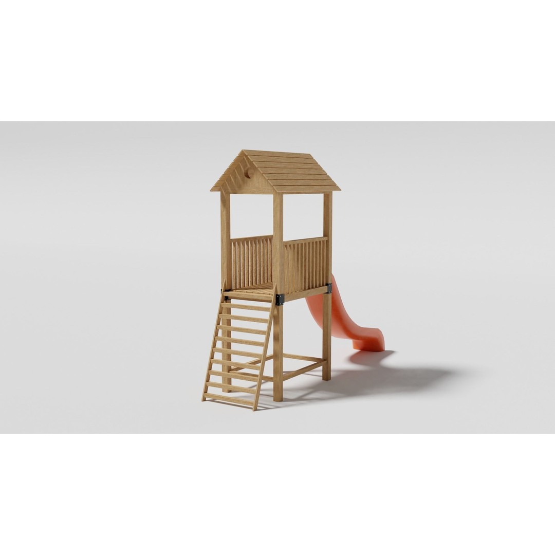 Playground Equipment 3D Model – Low Poly Outdoor Pack, FBX, OBJ - View 34