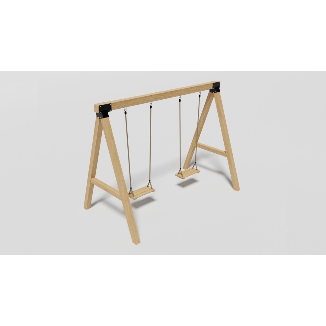 Playground Equipment 3D Model – Low Poly Outdoor Pack, FBX, OBJ - View 37