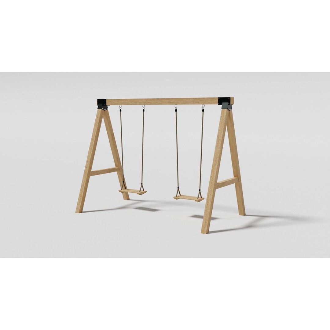 Playground Equipment 3D Model – Low Poly Outdoor Pack, FBX, OBJ - View 38