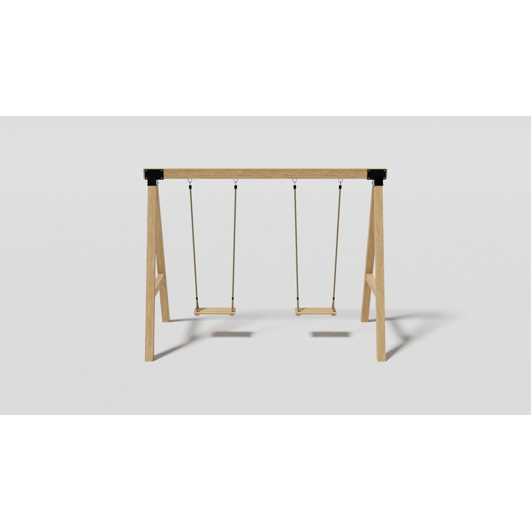 Playground Equipment 3D Model – Low Poly Outdoor Pack, FBX, OBJ - View 39