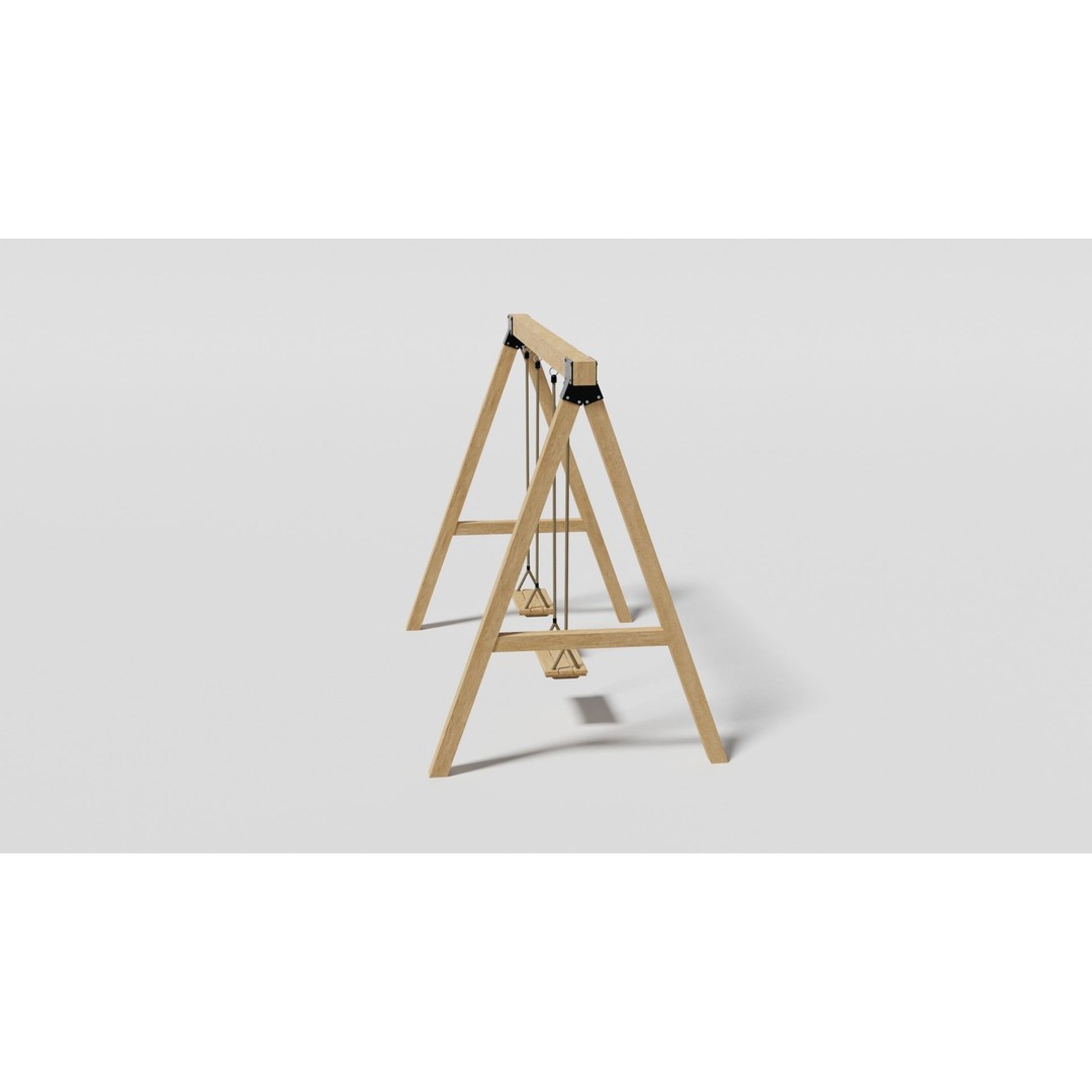Playground Equipment 3D Model – Low Poly Outdoor Pack, FBX, OBJ - View 40