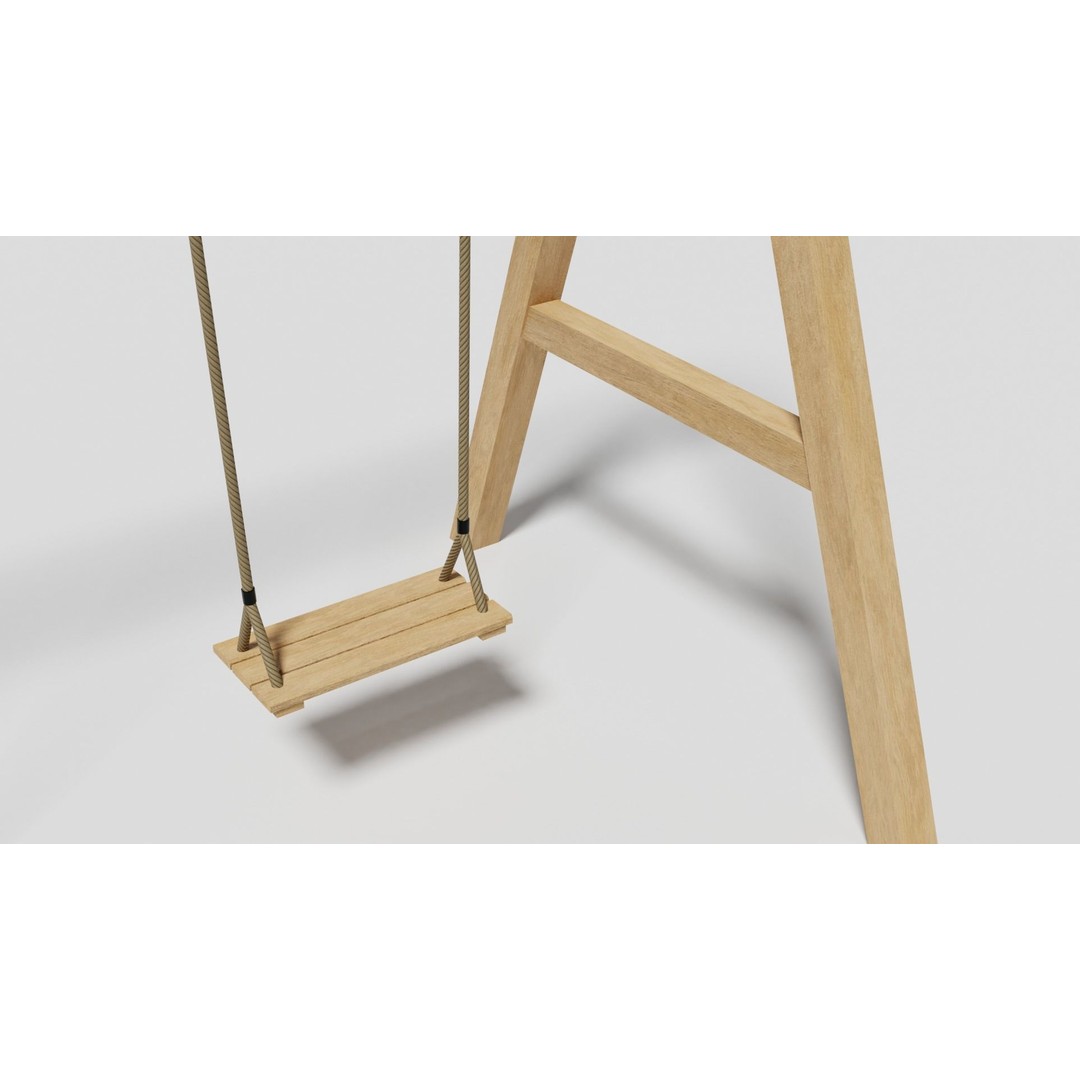 Playground Equipment 3D Model – Low Poly Outdoor Pack, FBX, OBJ - View 41