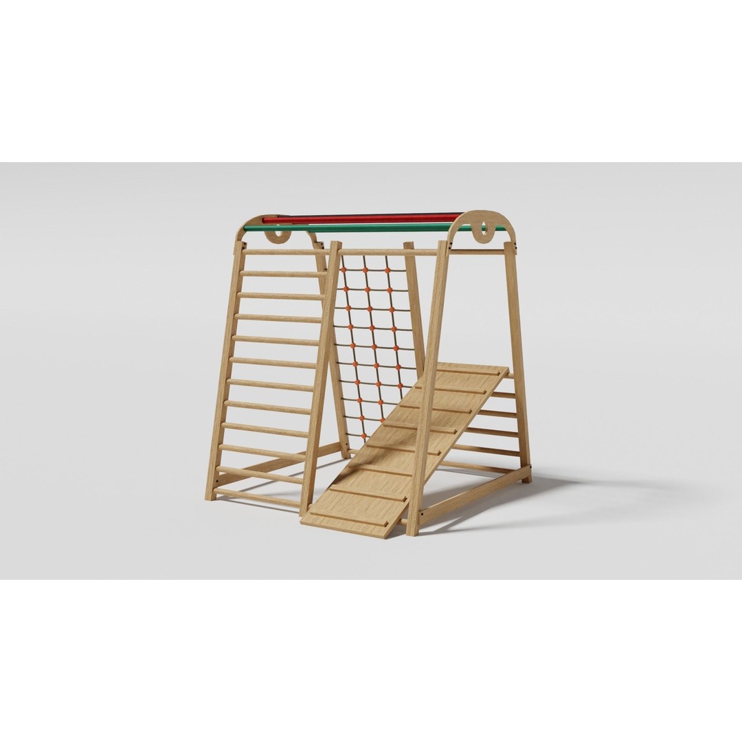 Playground Equipment 3D Model – Low Poly Outdoor Pack, FBX, OBJ - View 53