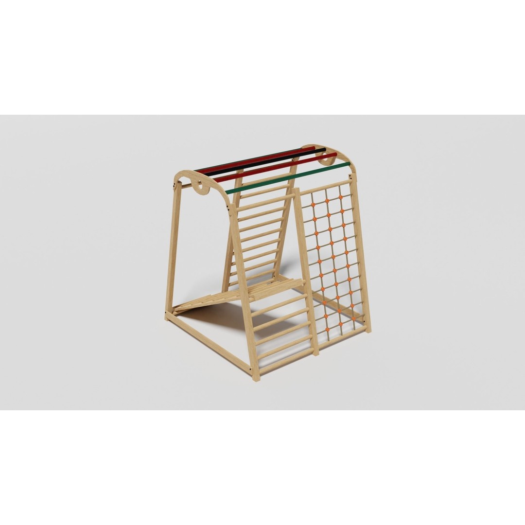 Playground Equipment 3D Model – Low Poly Outdoor Pack, FBX, OBJ - View 54