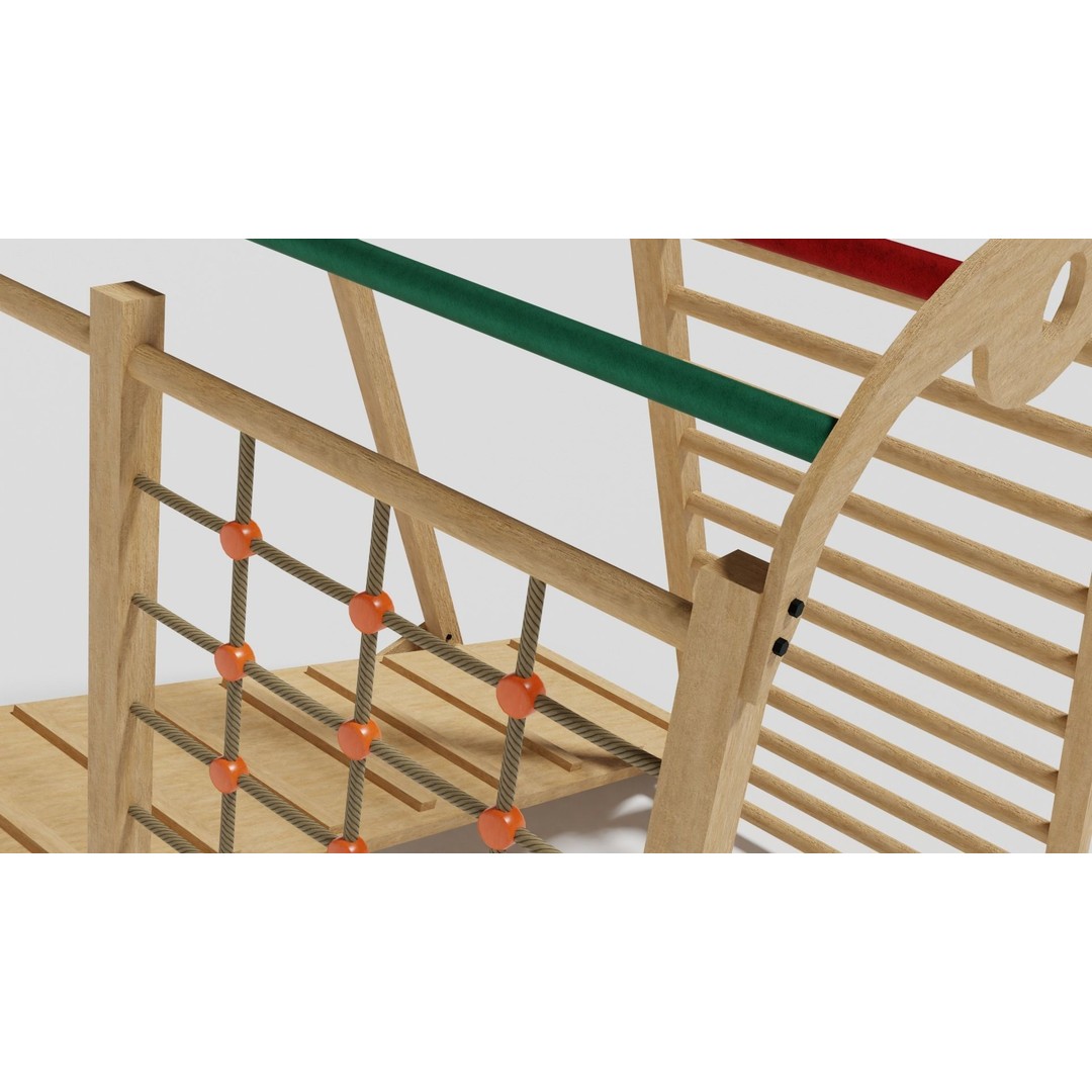 Playground Equipment 3D Model – Low Poly Outdoor Pack, FBX, OBJ - View 55
