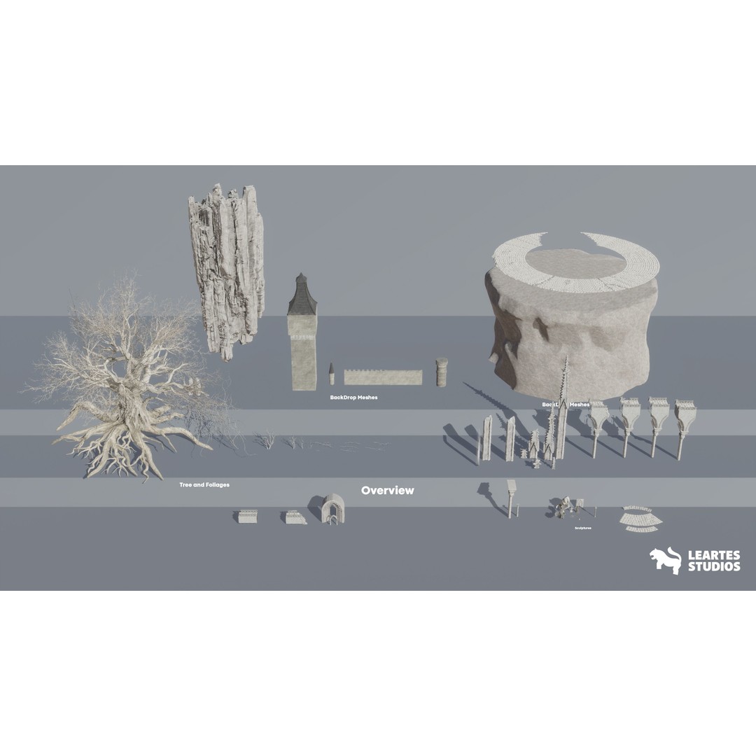 The Great Tree Environment 3D Model – Low Poly Game Ready Assets, FBX