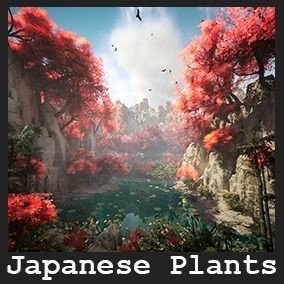 Japanese Plants 3D Model – Low Poly Environment Assets, FBX - View 17