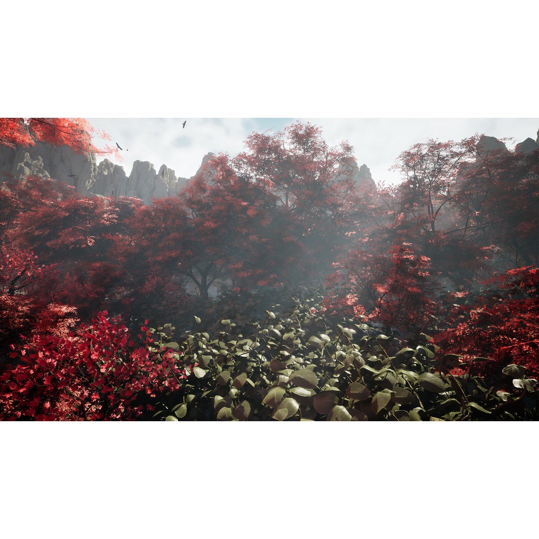 Japanese Plants 3D Model – Low Poly Environment Assets, FBX - View 9