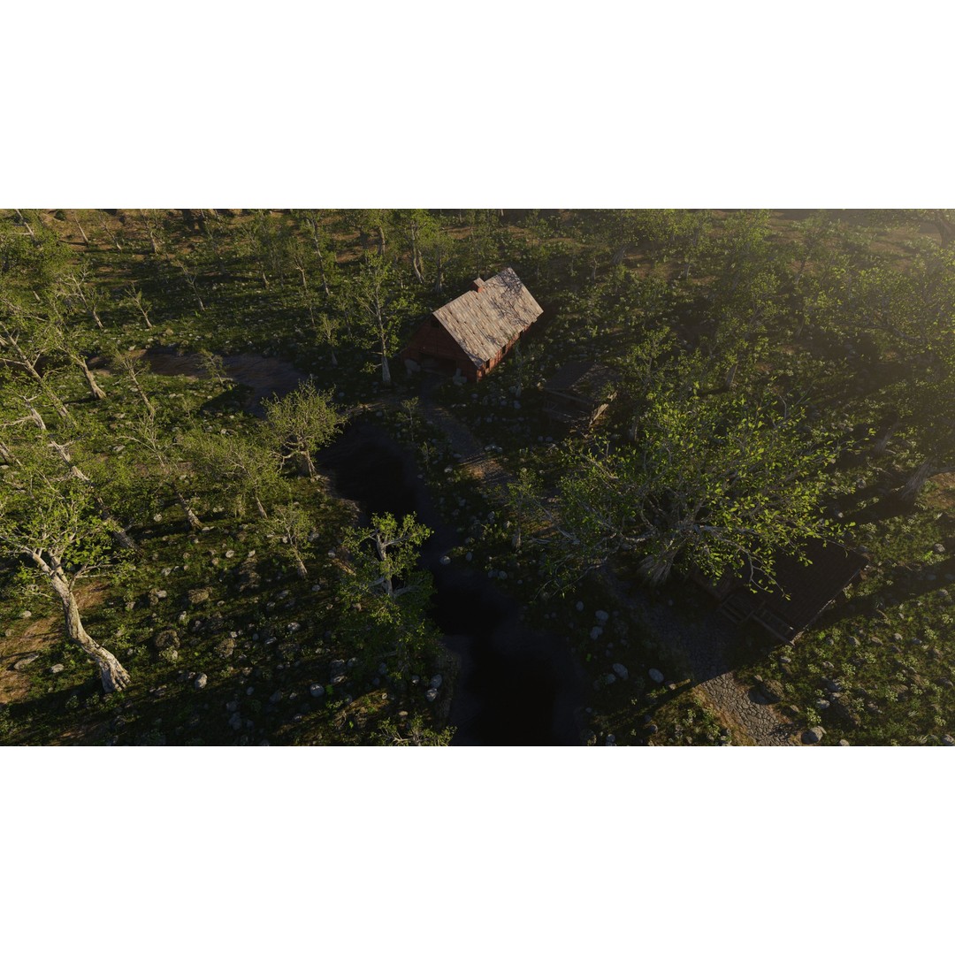 Medieval Pathway Scene 3D Model – High Poly Environment for Blender - View 15