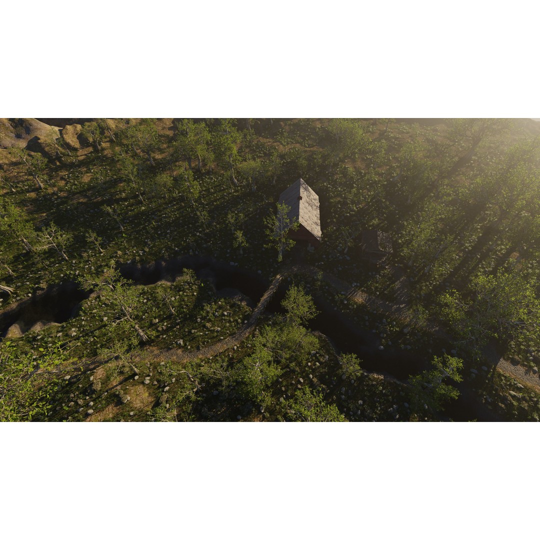 Medieval Pathway Scene 3D Model – High Poly Environment for Blender - View 16