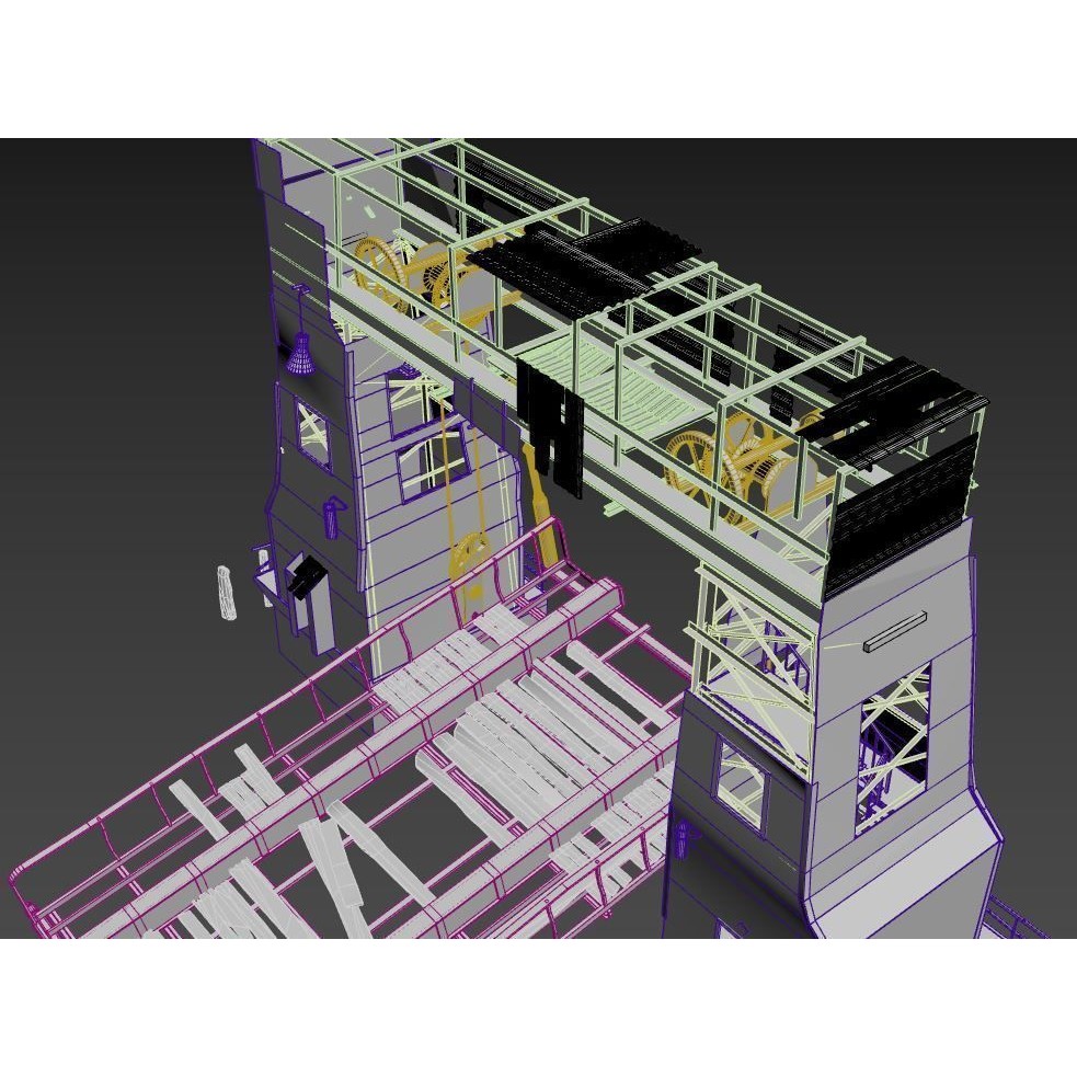 Abandoned Port 3D Model – Realistic PBR Textures, FBX & OBJ Formats
