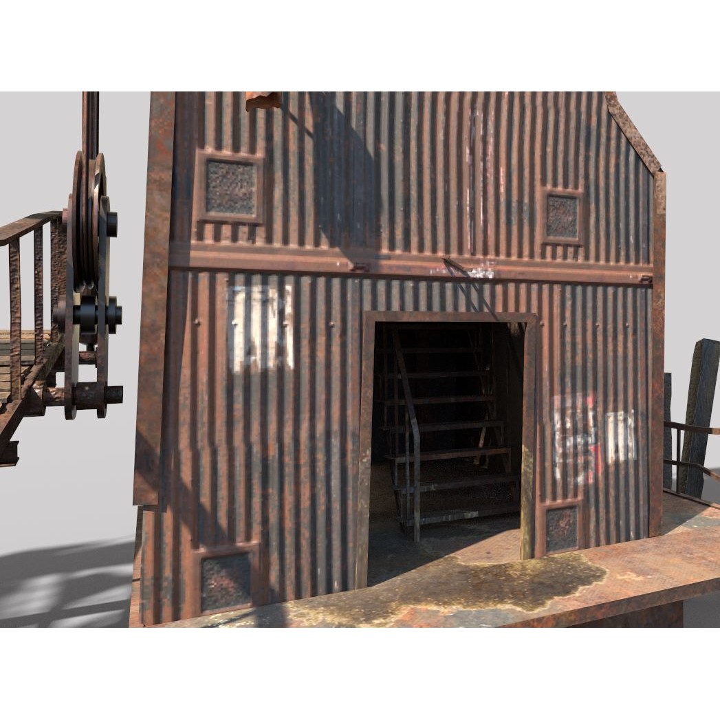 Abandoned Port 3D Model – Realistic PBR Textures, FBX & OBJ Formats - View 10