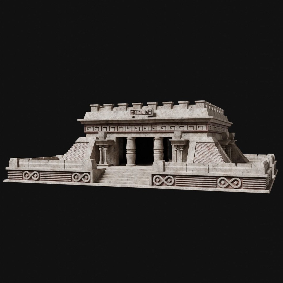 Aztec Mayan Inca Stone House 3D Model – Low Poly Game Asset, FBX - View 23