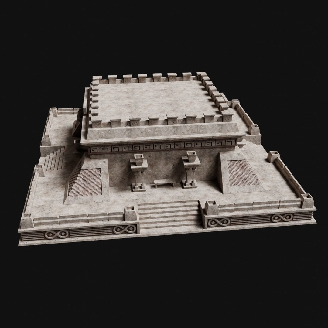 Aztec Mayan Inca Stone House 3D Model – Low Poly Game Asset, FBX - View 25