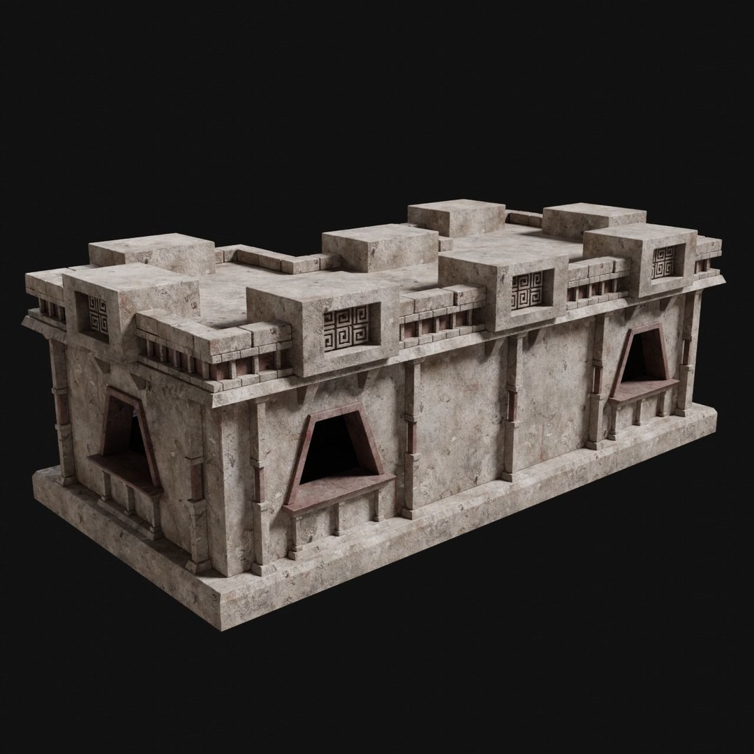 Aztec Mayan Inca Stone House 3D Model – Low Poly Game Asset, FBX - View 37