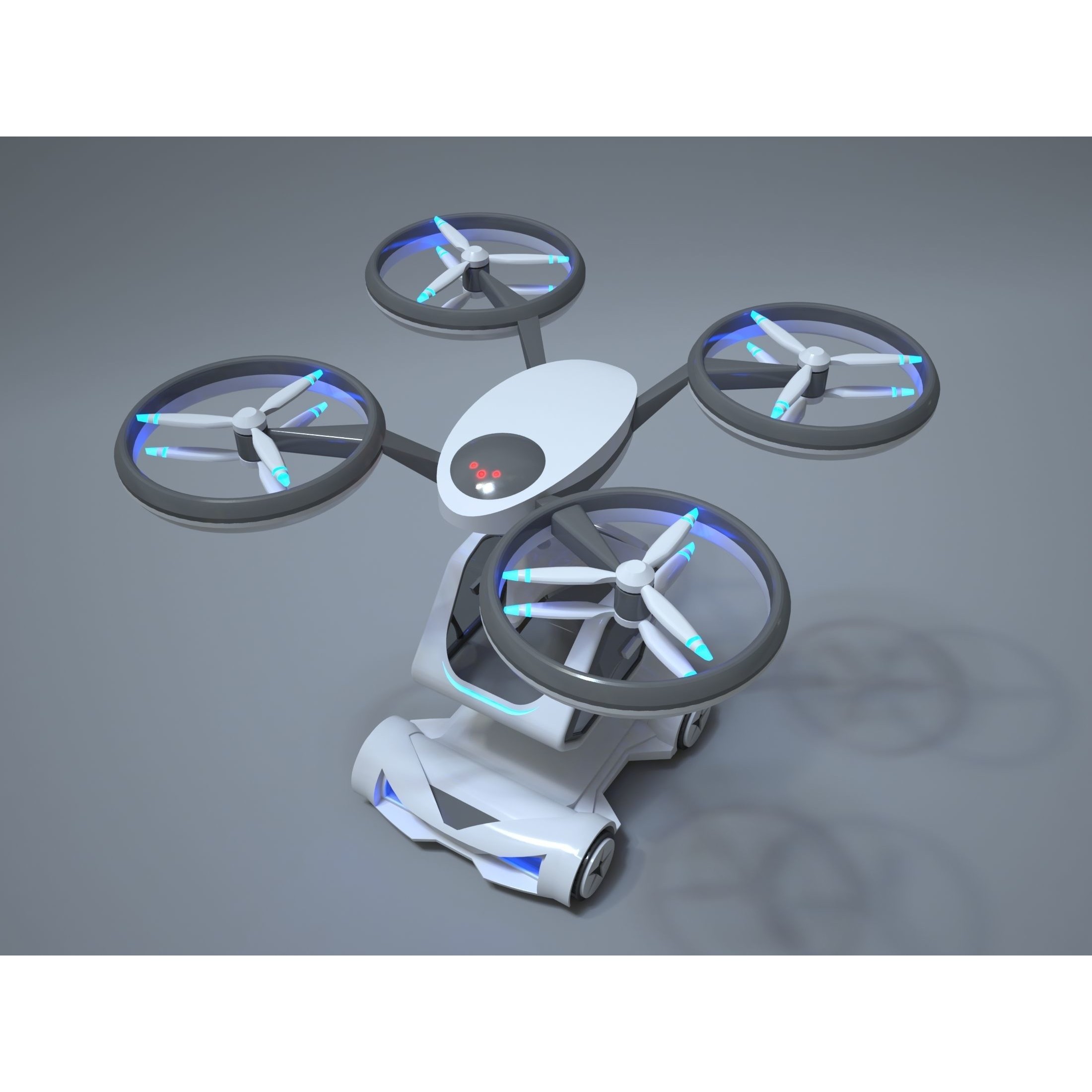 Flying Car - Game-Ready 3D Model - View 6