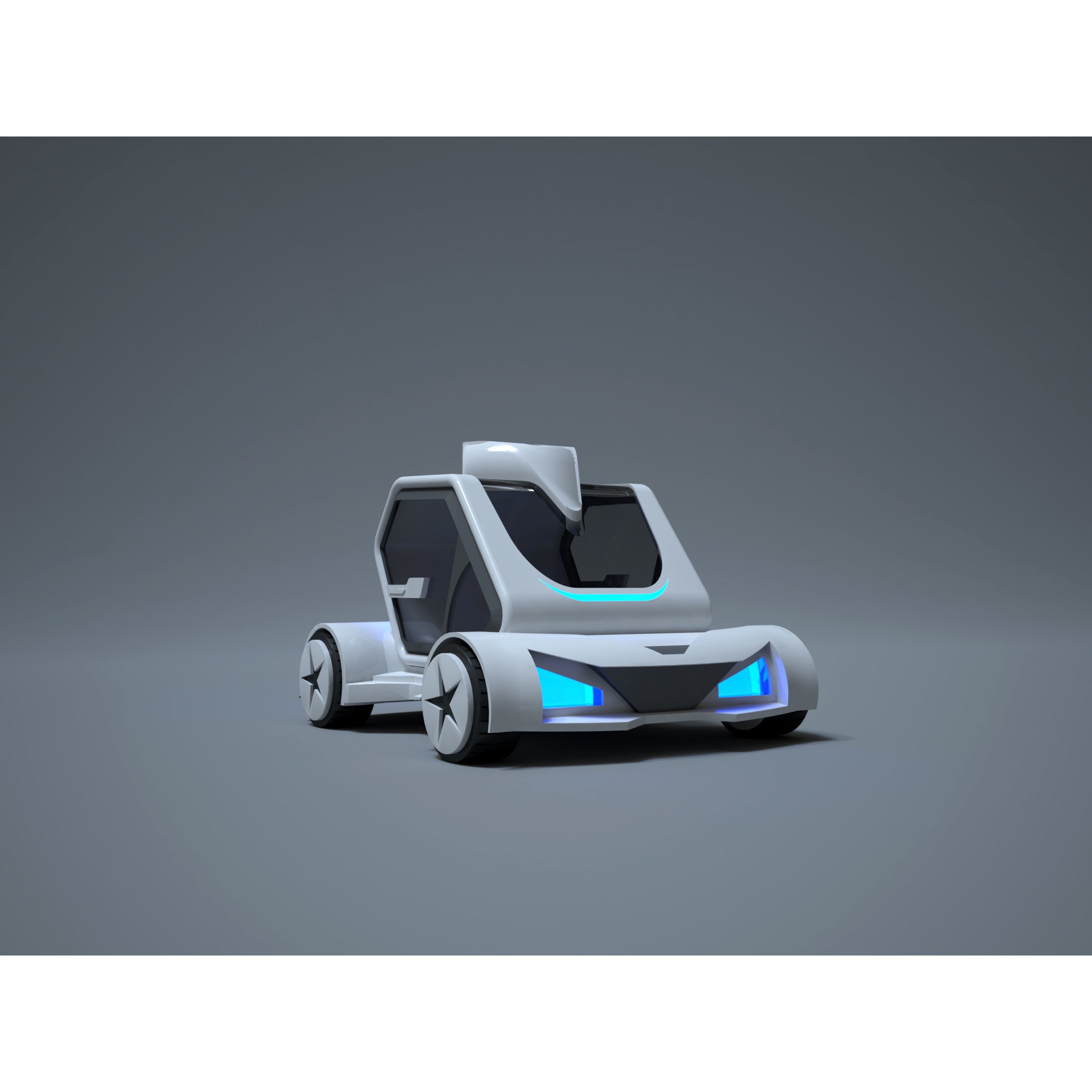 Flying Car - Game-Ready 3D Model - View 7