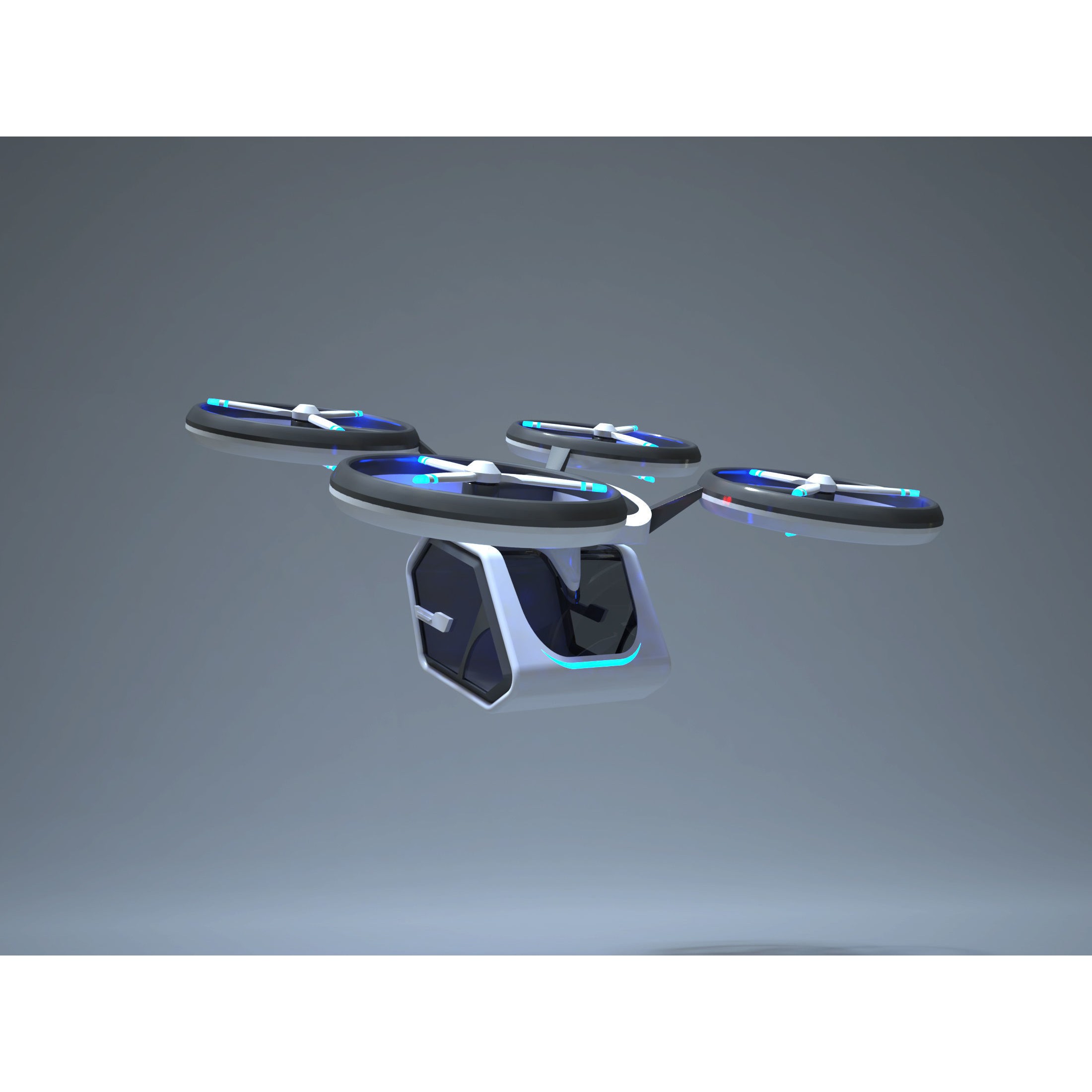 Flying Car - Game-Ready 3D Model - View 8