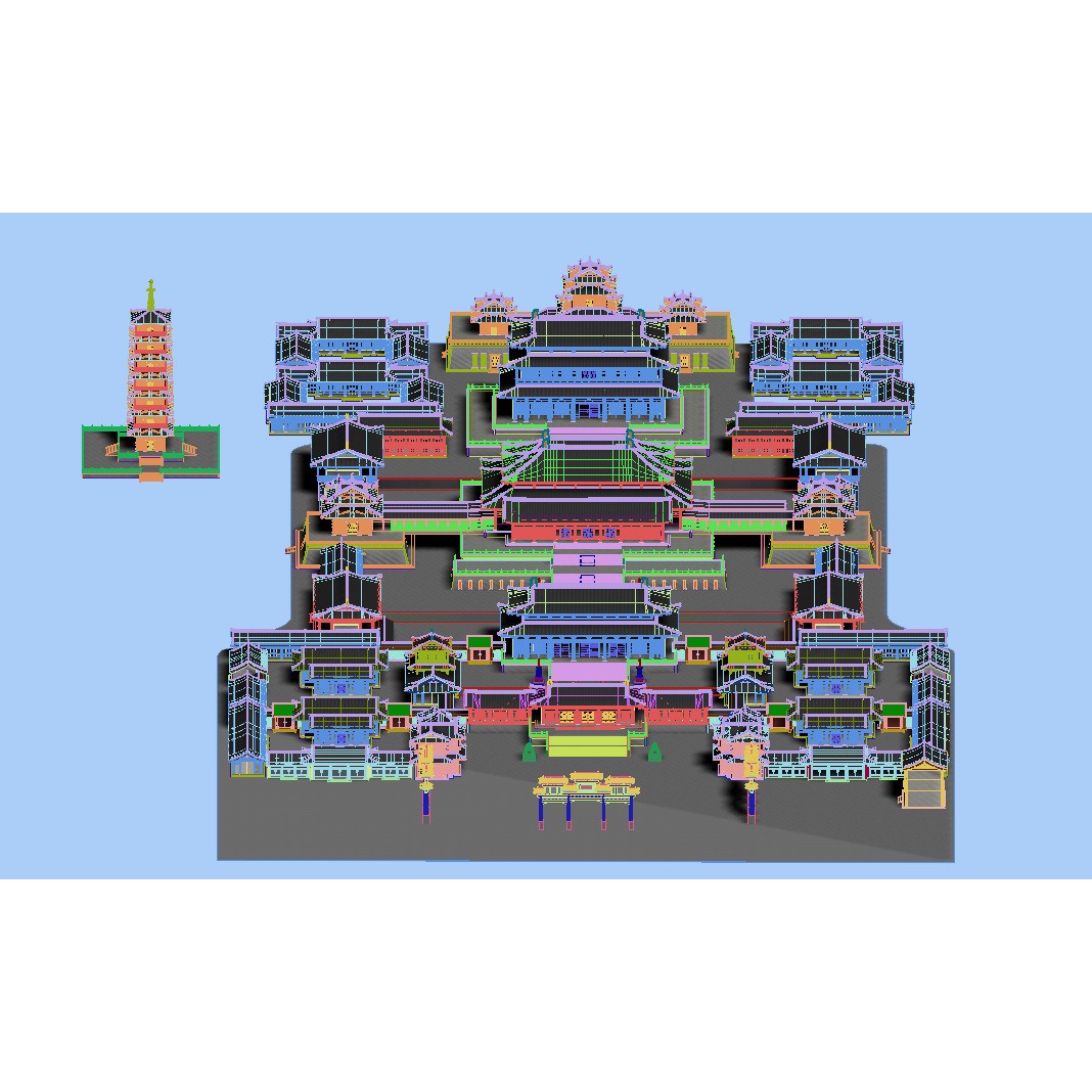 Ancient Chinese Architecture - Game-Ready 3D Model - View 10