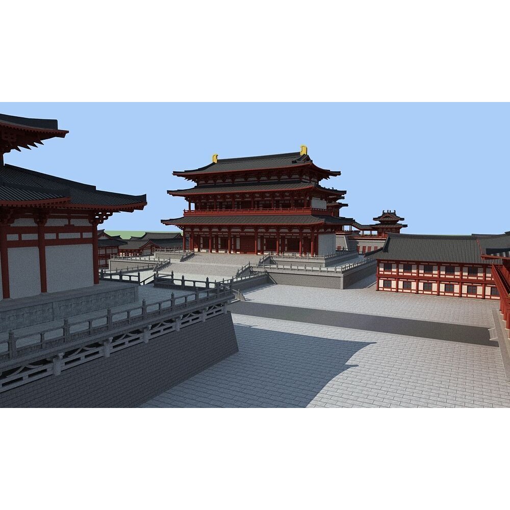 Ancient Chinese Architecture - Game-Ready 3D Model - View 12